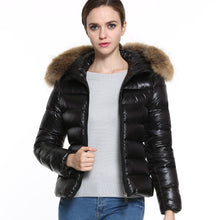 jacket women coat womens clothing Faux Fur Collar Hooded Parkas Cotton Padded slim warm Jacket coat  ILML