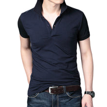 Mens Slim Fit Lapel Short Sleeve Shirt Casual Tee Tops ILML