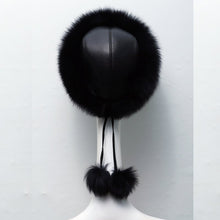 est Women's Raccoon Fur Hat Leather  Fur Hats Lady Warm Charm Beanies Caps Headgear Fox Fur Ball ILML