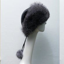 est Women's Raccoon Fur Hat Leather  Fur Hats Lady Warm Charm Beanies Caps Headgear Fox Fur Ball ILML