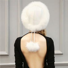est Women's Raccoon Fur Hat Leather  Fur Hats Lady Warm Charm Beanies Caps Headgear Fox Fur Ball ILML