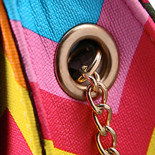 Rainbow evening bag hbags women messenger bags leather Crossbody Shoulder Bag Stripes colorful Party bags bolsa feminina ILML