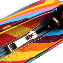 Rainbow evening bag hbags women messenger bags leather Crossbody Shoulder Bag Stripes colorful Party bags bolsa feminina ILML