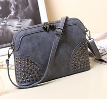 Retro Vintage Women Chain Nubuck Leather Hbag Tote Trendy Shoulder Bags Messenger Bag Rivet Cross body bag Bolsas  ILML