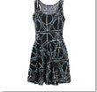 Sexy Women Casual Dress Deathly Hallows Reversible Skater Dress LY3 ILML