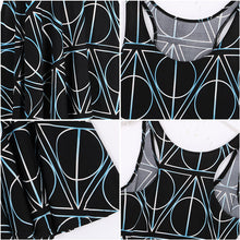 Sexy Women Casual Dress Deathly Hallows Reversible Skater Dress LY3 ILML