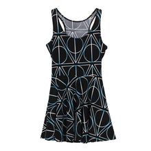 Sexy Women Casual Dress Deathly Hallows Reversible Skater Dress LY3 ILML