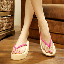 Simple Women Knotbow Sals Shoes Beach Flat Wedge Flip Flops Lady Slippers  ILML