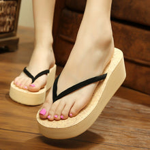 Simple Women Knotbow Sals Shoes Beach Flat Wedge Flip Flops Lady Slippers  ILML