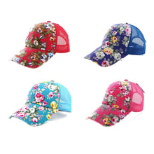 Spotrs Loose Baseball Hat Lady Hat Sun Hat Sun Shade Net Floral Hat Cap ILML