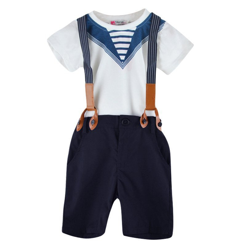 Clothing Sets Baby Sailor Suits For Boys kids Pants  Top Boys Navy Children Clothes 0-5Y LE2 ILML