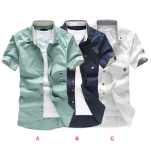 Men Shirt Casual Small Mushroom Embroidery Men Shirts ILML