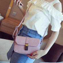 Trendy Women Plug Lock Leather Hbag Cross Body Single Shoulder Bag Women's Messenger Bags Clutch Purse Bolsas  ILML