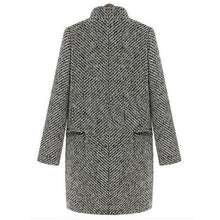 Vintage Women Long Coat Parka Jacket Trench Wool Blends Lapel Outwear LE2 ILML