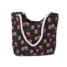 Vintage owl Printing Lady Women Messenger bags Cotton Canvas Hbag Tote Shoulder Bag Bolsas Bolsa Feminina  ILML
