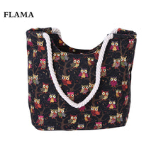 Vintage owl Printing Lady Women Messenger bags Cotton Canvas Hbag Tote Shoulder Bag Bolsas Bolsa Feminina  ILML