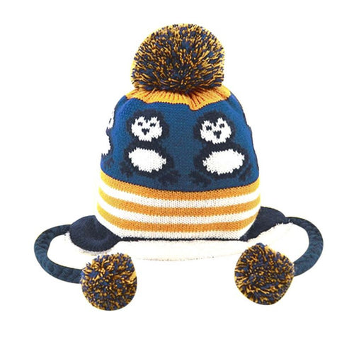 Warm Korean Version Cute Baby Hat Penguin born Colorful Baby Hats Hedging Caps ILML