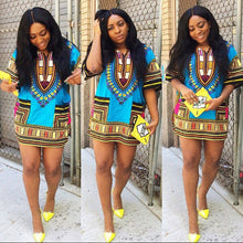Women African Festival Dashiki Shirt Kaftan Boho Hippe Gypsy Festival Tops Party Dress LY3 ILML