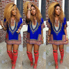 Women African Festival Dashiki Shirt Kaftan Boho Hippe Gypsy Festival Tops Party Dress LY3 ILML