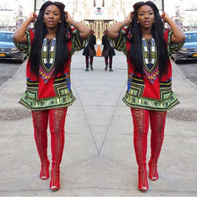Women African Festival Dashiki Shirt Kaftan Boho Hippe Gypsy Festival Tops Party Dress LY3 ILML
