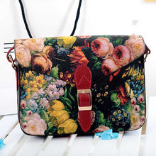 Women bag Painting Flowers women messenger bags shoulder bag leather hbags Crossbody Tote bolsas ILML