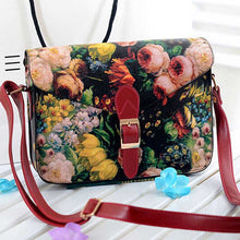 Women bag Painting Flowers women messenger bags shoulder bag leather hbags Crossbody Tote bolsas ILML