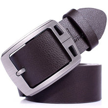 Mens Leather Cowhide Vintage Classic Jean Pin Buckle Belts Brown  ILML