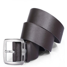 Mens Leather Cowhide Vintage Classic Jean Pin Buckle Belts Brown  ILML