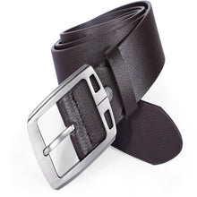 Mens Leather Cowhide Vintage Classic Jean Pin Buckle Belts Brown  ILML