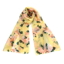scarf Rose Womens elegant casual Voile Long Stole Scarves Shawl Scarf fast shipping ILML
