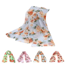 scarf Rose Womens elegant casual Voile Long Stole Scarves Shawl Scarf fast shipping ILML