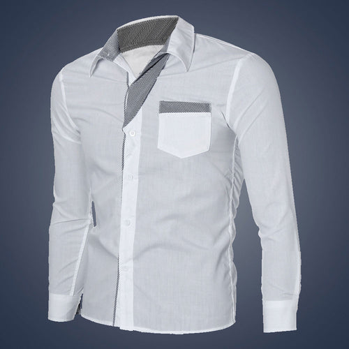Casual Mens Luxury Long Sleeve Casual Slim Fit Stylish Dress Shirts ILML