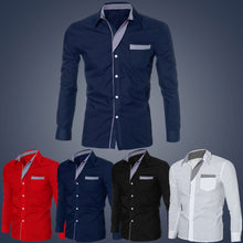 Casual Mens Luxury Long Sleeve Casual Slim Fit Stylish Dress Shirts ILML