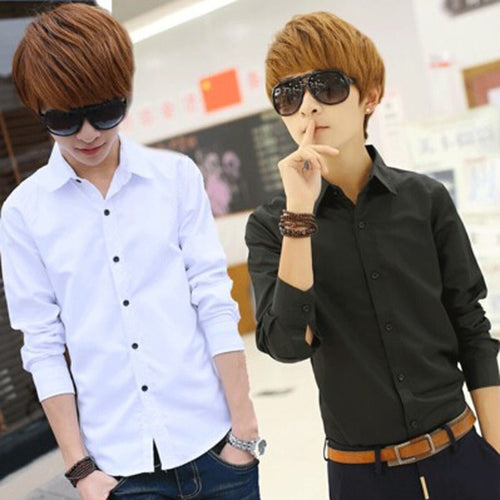 Casual Leisure Luxury Long Sleeve Mens Casual Slim Fit Stylish Shirts ILML