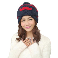 DesignWomen Cute Beard Hat Knit Warm Cap Beanies With Mouth Mask ILML