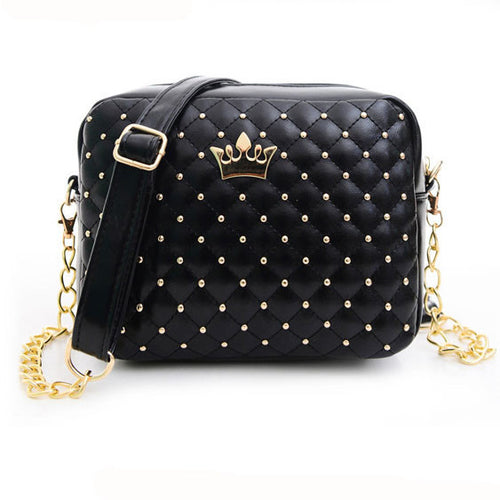 Women Bag Women Messenger Bags Rivet Chain Shoulder Bag PU Leather Zipper Crossbody bags bolsa feminina ILML