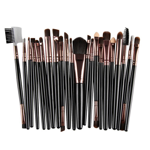 22Pcs Maange Rose gold makeup brushes Professional cosmetics eyebrow Powder Foundation ovale makeup brush maquillage Tool ILML