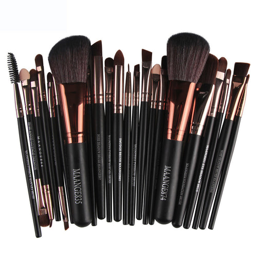 22pcs MAANGE Eyeshadow Blending Makeup Brushes Cosmetic Powder Foundation Eyeshadading Eyebrow Lip Brush Blusher Brushes ILML