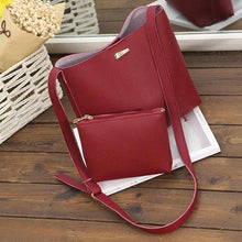 2PCS Women Bags PU Leather Simple Messenger Bags Mini Shoulder Bag Trendy Hbag Tote Women's Bolsas feminina ILML