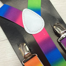 2pcss Colorful Boy Men Y-Back Suspenders Child Elastic Adjustable Clip-On Braces PY1 P18 ILML