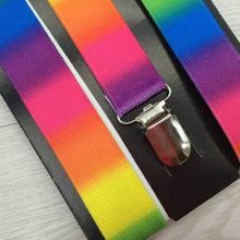 2pcss Colorful Boy Men Y-Back Suspenders Child Elastic Adjustable Clip-On Braces PY1 P18 ILML