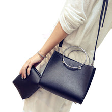 2pcs bags PU women leather Hoop Hbag Classic women's tote shoulder messenger bags Clutch ILML