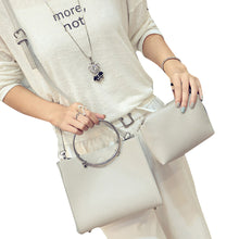 2pcs bags PU women leather Hoop Hbag Classic women's tote shoulder messenger bags Clutch ILML