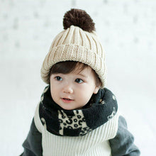 3 Colors Toddler Baby Boy Girls Warm Scarf Neckerchief Cat Pattern Imitation Cute Infant Scaves ILML
