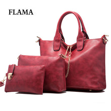 3 pcs Famous Women Bag Messenger Bags PU Leather Luxury Women Hbags designer Bag Sac Femme ILML