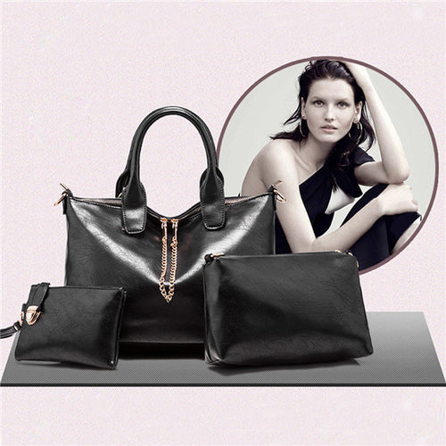 3 pcs Famous Women Bag Messenger Bags PU Leather Luxury Women Hbags designer Bag Sac Femme ILML