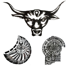 3Pcs Arms Shoulder Chest Turtle Shell Totem Apollo Bull Tau Kok Waterproof Tattoo Stickers Big Disposable Tatoo Stickers ILML