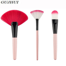 3pcs GUJHUI Professional Fan-shaped makeup brushes Eyeshadow eyebrow pinceaux maquillage Blush Brush Foundation make up brushes ILML