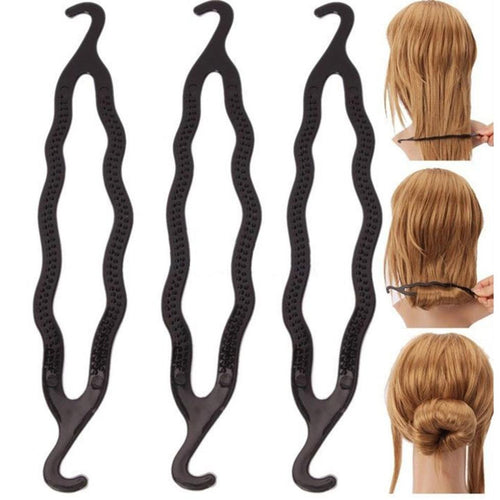 3pcss Hair Twist Styling Maker Bun Curler Braid Women Accessory Tool Magic Hair Styling  ILML