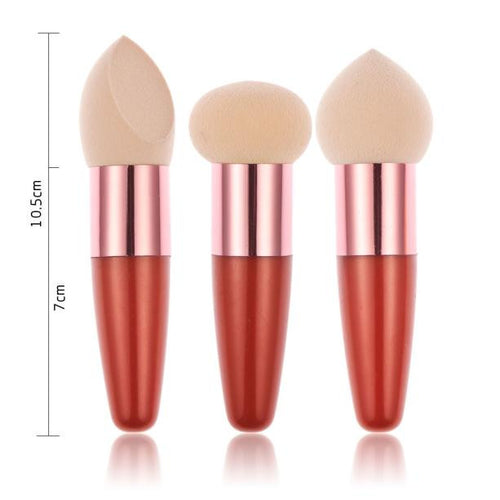 3pcs Professional makeup brushes Liquid Cream Sponge Powder Foundation Concealer brush cosmetics Lollipop makeup brushes Tools ILML